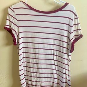 Maurices Red/White Striped Shirt
